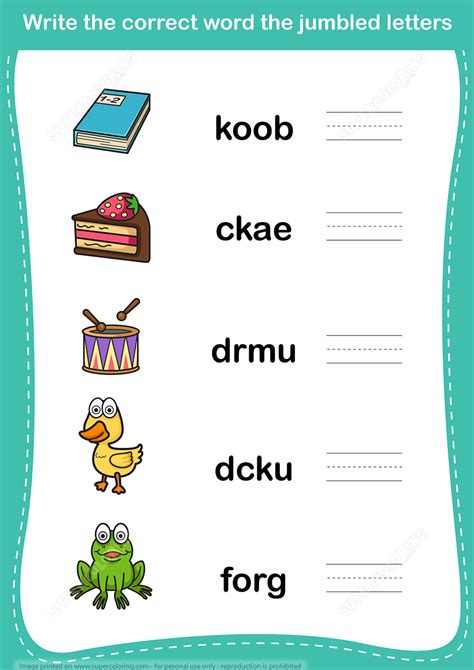 free printable unscramble word games.